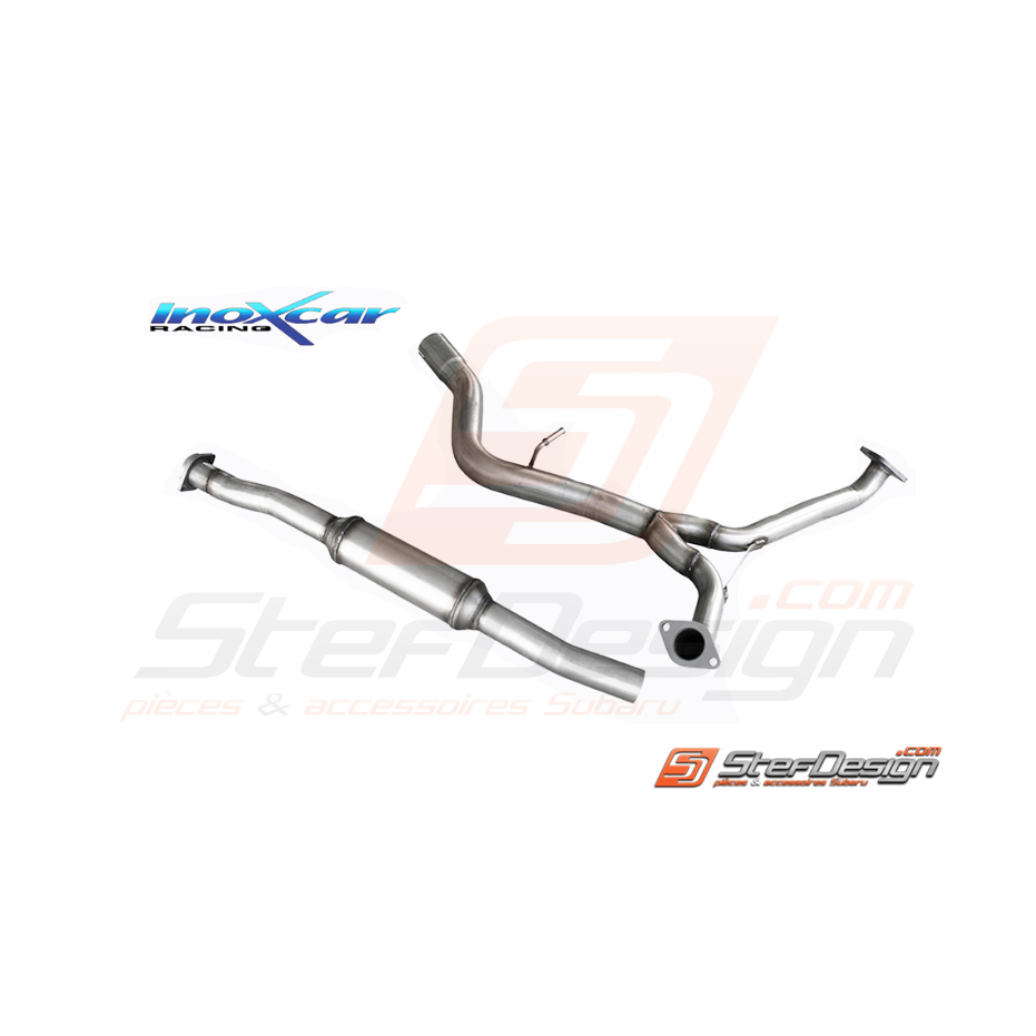 Intermediaire INOXCAR avec pare-flamme pour impreza STI 2010/2014