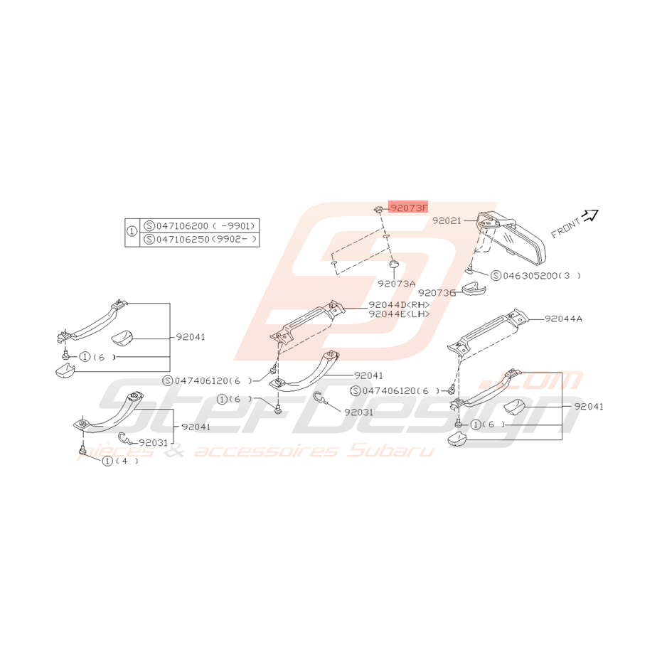 Capuchon Femelle Origine Subaru GT 1993 - 1998