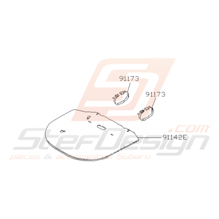 Schéma Couvercle de Roue de Secours Origine Subaru GT 93 - 00