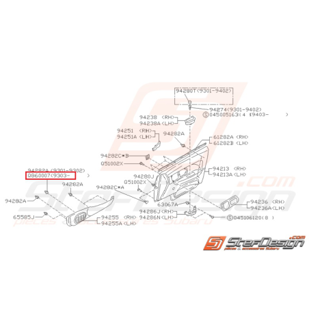 Vis taraudeuse Origine Subaru GT