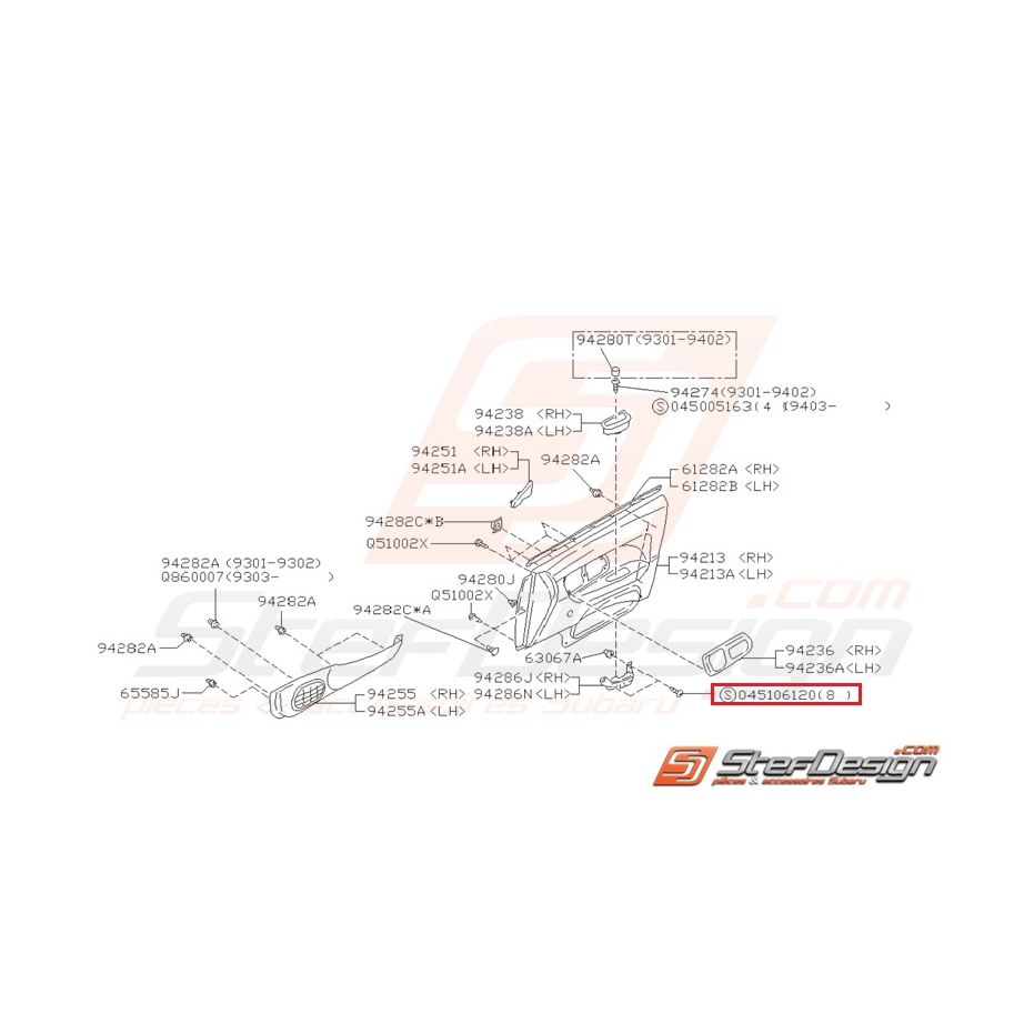Vis Taraudeuse Origine Subaru GT Vis Taraudeuse Origine Subaru GT