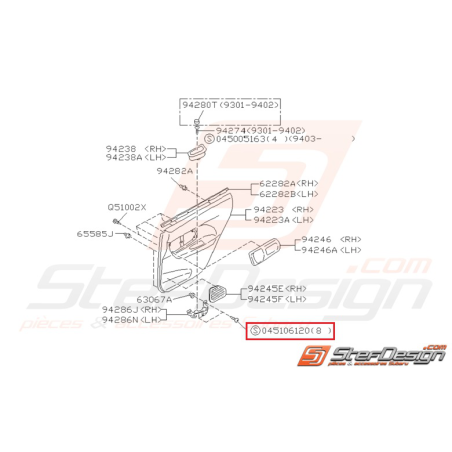 Vis Taraudeuse Origine Subaru GT