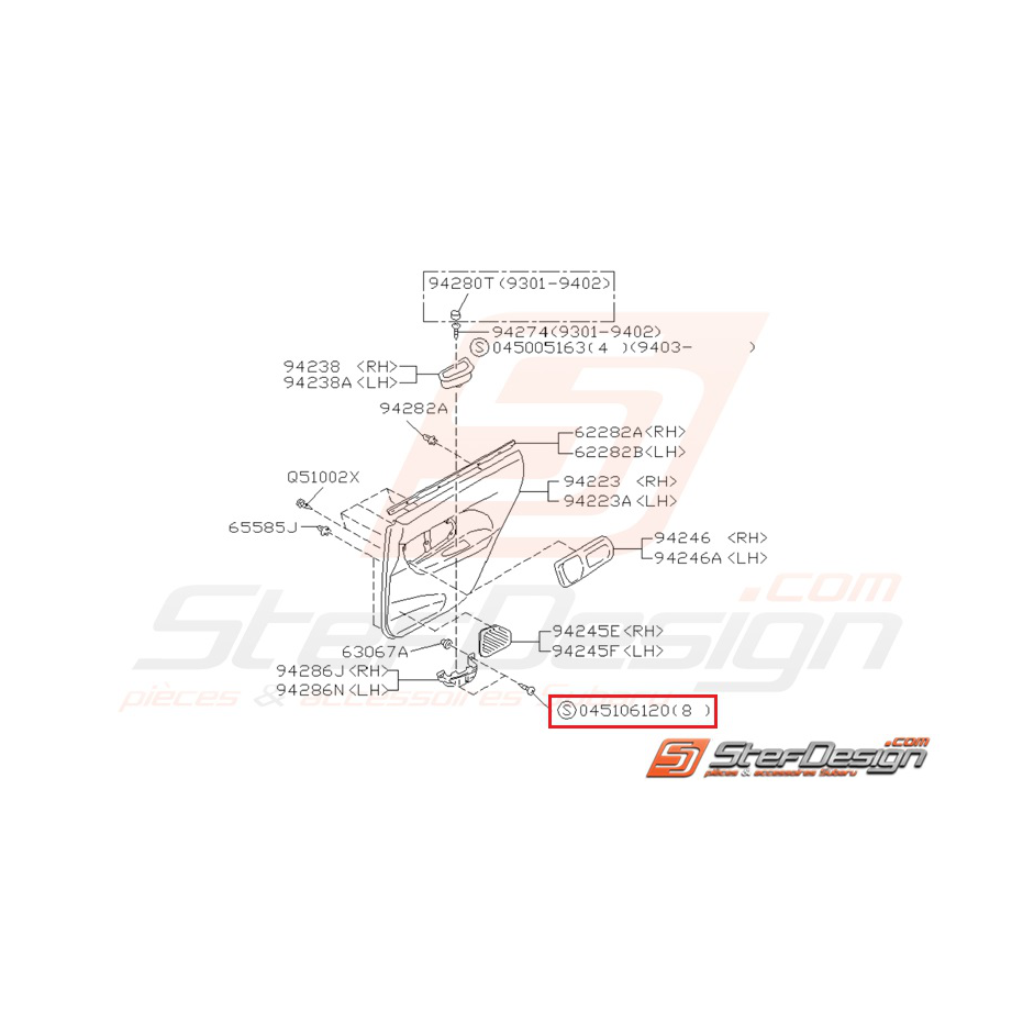 Vis Taraudeuse Origine Subaru GT Vis Taraudeuse Origine Subaru GT