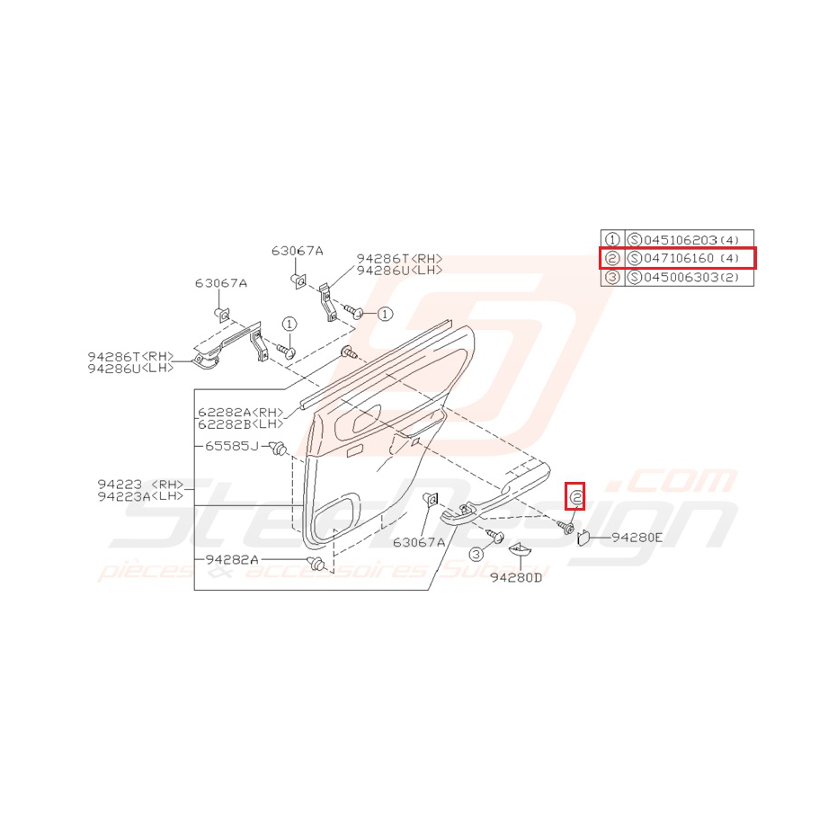 Vis Origine Subaru Impreza GT 1998-2000