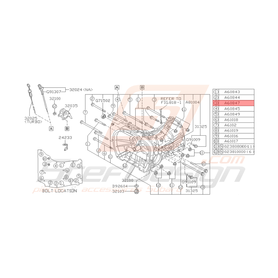 Boulon Origine Subaru GT Boulon Origine Subaru GT