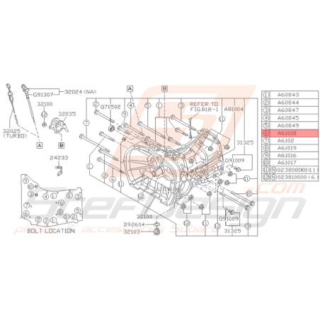 Vis de Boite de Vitesse Origine Subaru Impreza GT 1993 - 1994