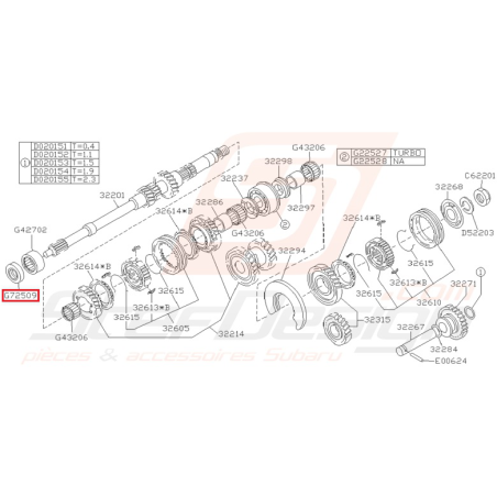 Joint spy boite arbre primaire GT 96-00 et WRX 01-10