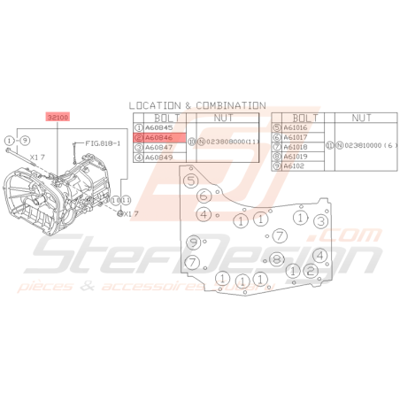 Boulon Origine Subaru GT