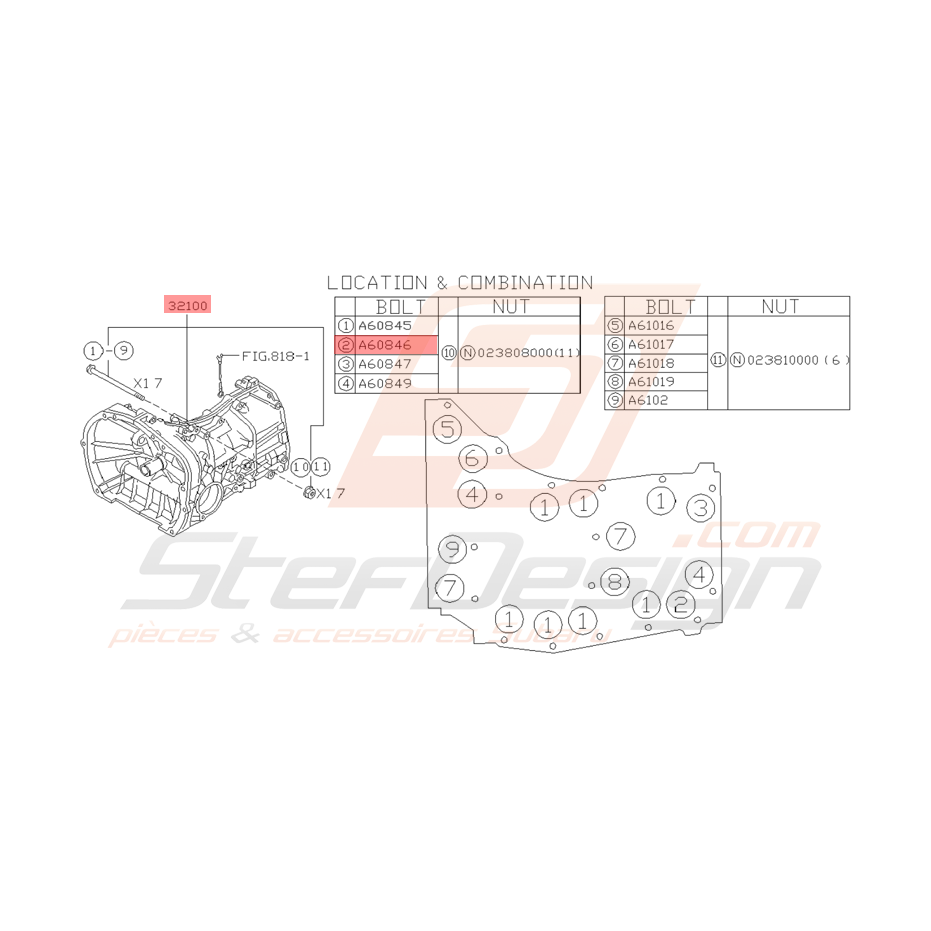 Boulon Origine Subaru GT Boulon Origine Subaru GT