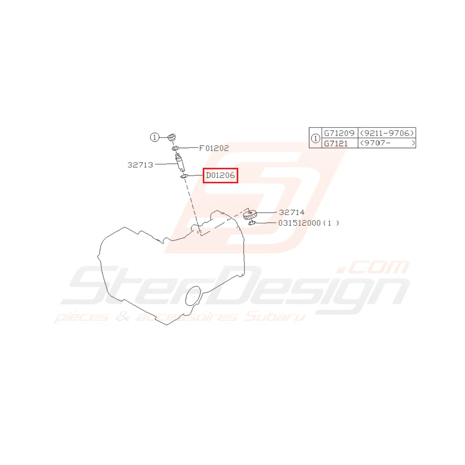 Rondelle Origine Subaru Impreza GT 1993-2000 Rondelle Origine Subaru Impreza GT 1993-2000
