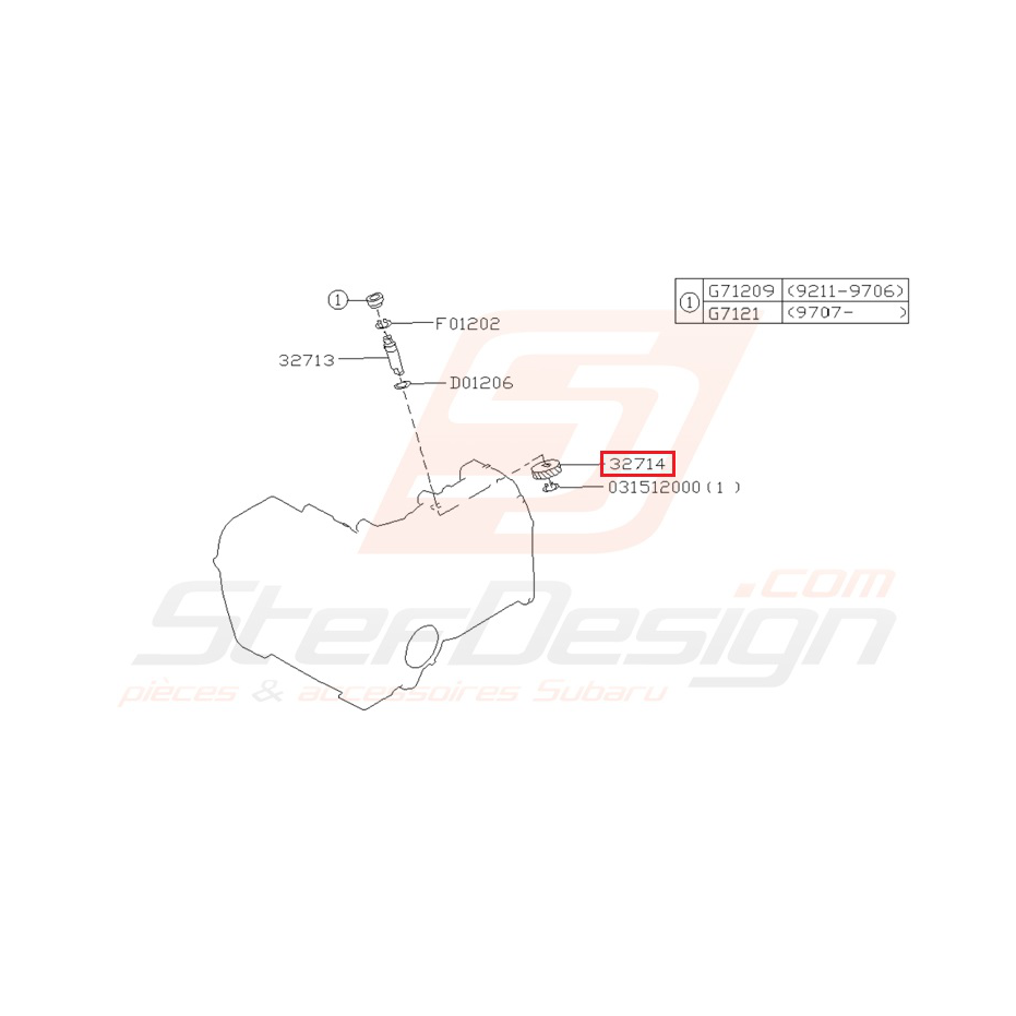 Engrenage Origine Subaru Impreza GT 1993-2000 Engrenage Origine Subaru Impreza GT 1993-2000