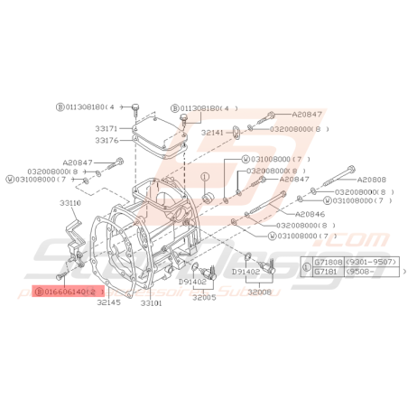 Boulon Extension de Boite Origine Subaru Impreza GT 1993 - 1997