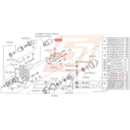 Cache Poussière Origine Subaru GT 1993 - 1997 WRX/STI 01-05