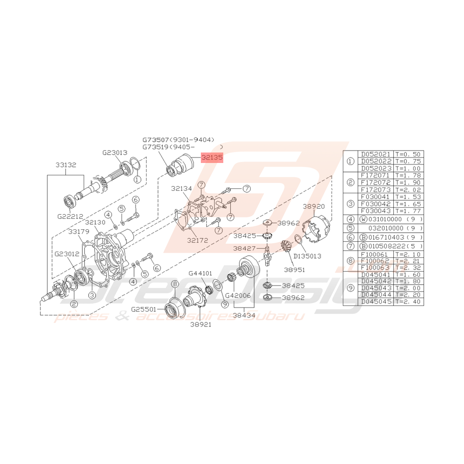Cache Poussière Origine Subaru GT 1993 - 1997 WRX/STI 01-05 Cache Poussière Origine Subaru GT 1993 - 1997 WRX/STI 01-05