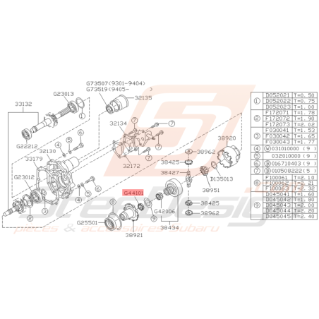 Roulement de Boite Origine Subaru Impreza GT 1993 - 1997