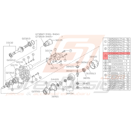 Anneau Elastique Origine Subaru GT 1993 - 1997