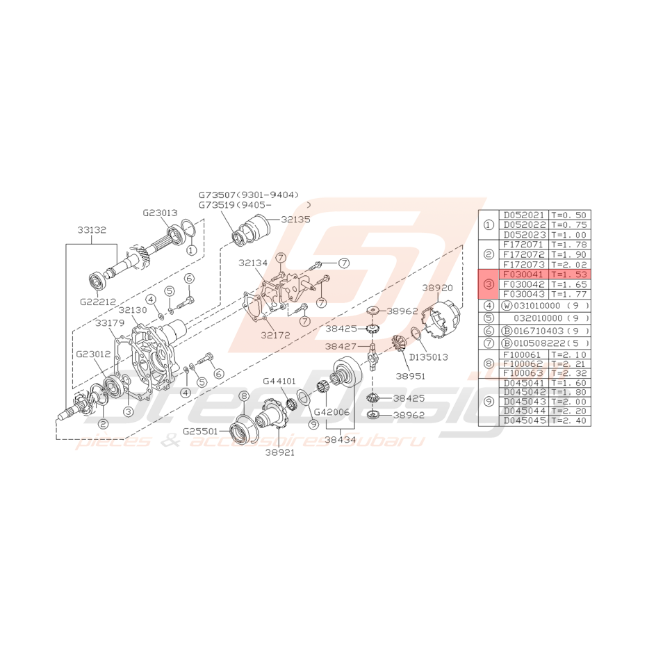 Anneau Elastique Origine Subaru GT 1993 - 1997 Anneau Elastique Origine Subaru GT 1993 - 1997