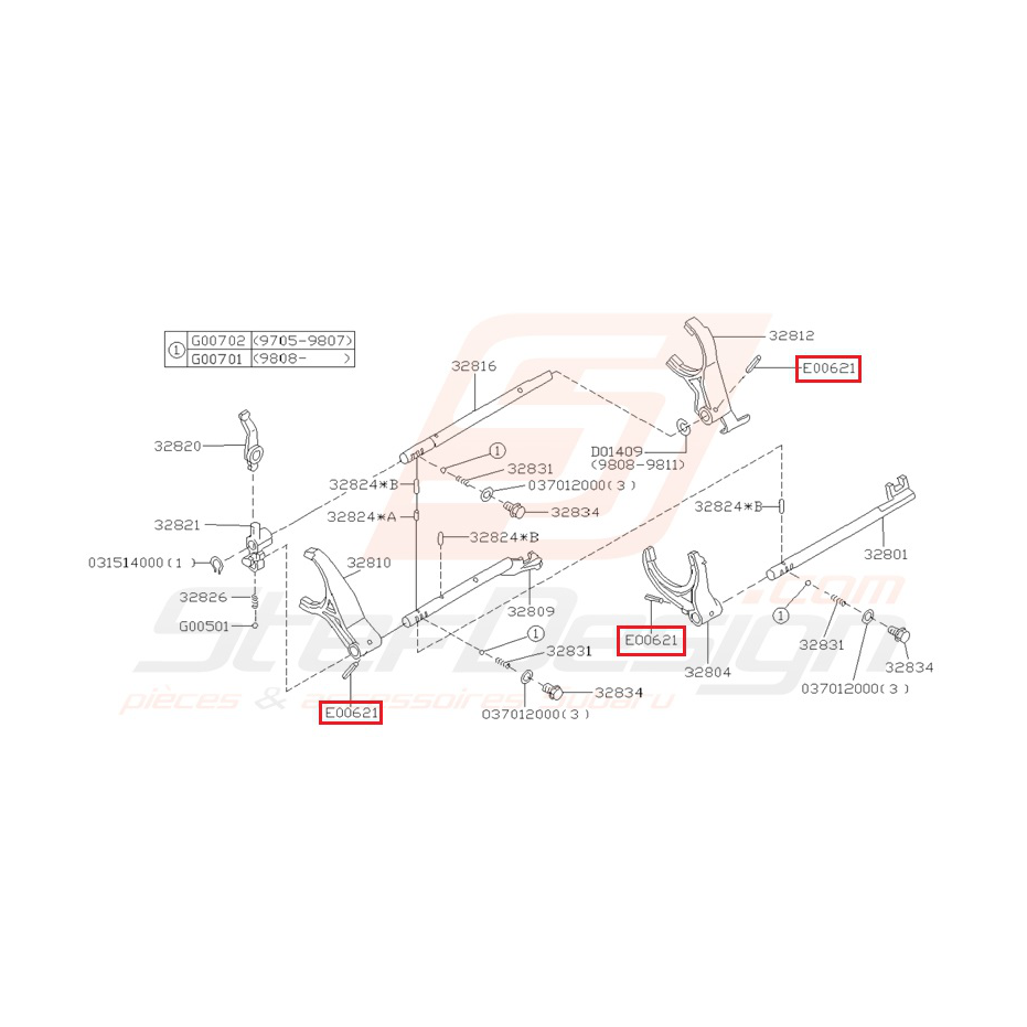 Goupille Origine Subaru Impreza GT 1993-2000