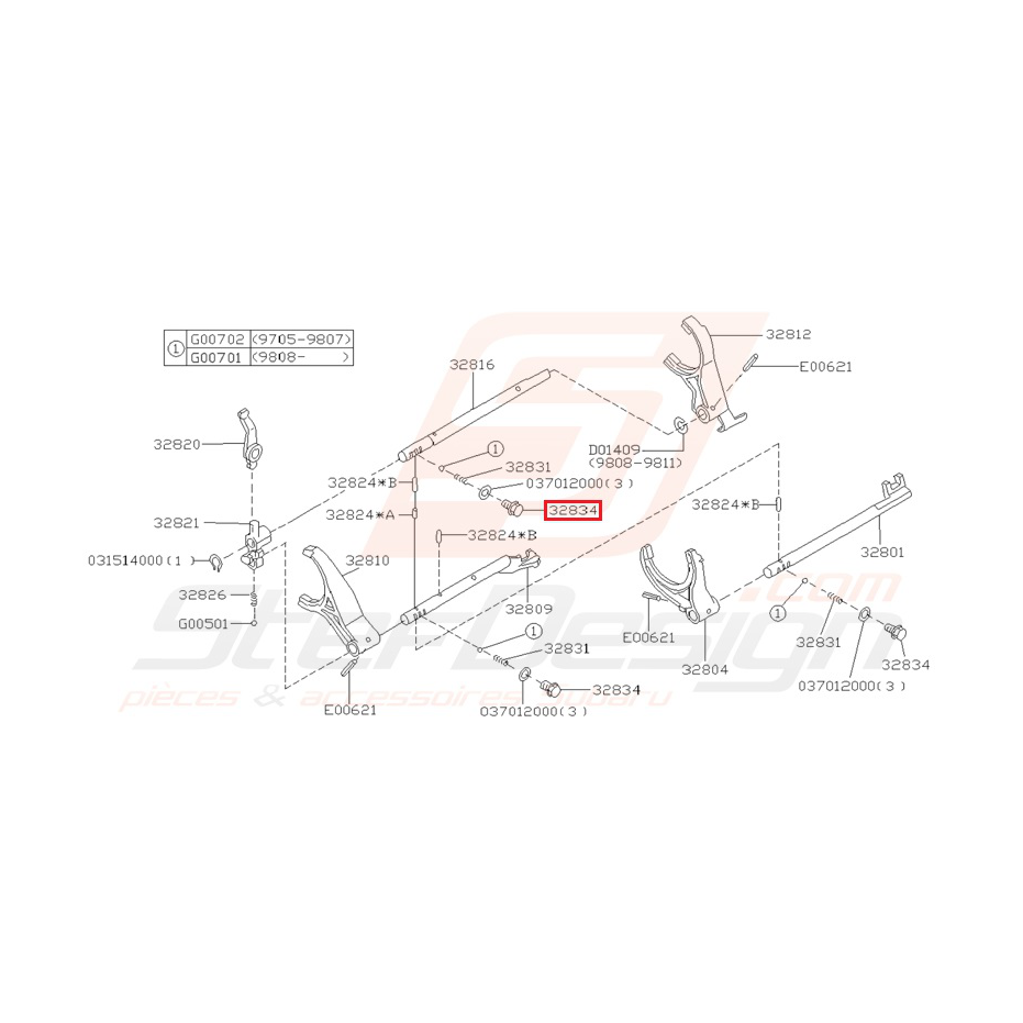 Vis Origine Subaru Impreza GT 1993-2000