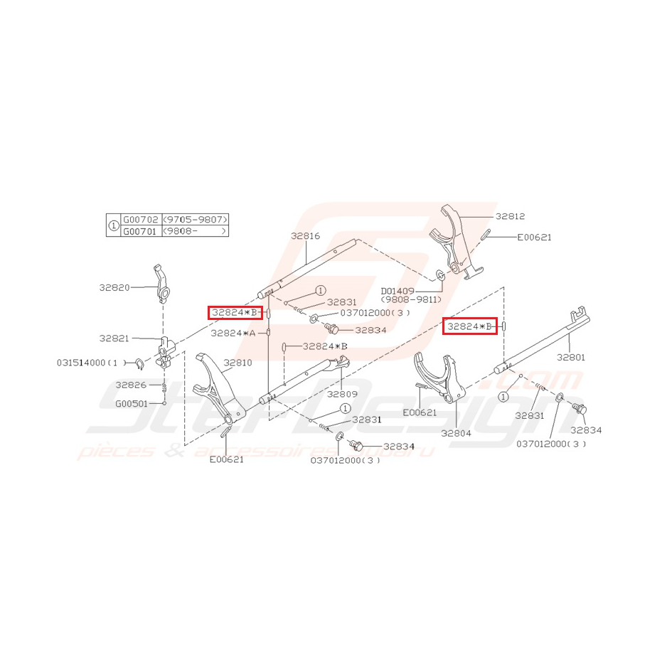 Goupille Origine Subaru Impreza GT 1993-2000