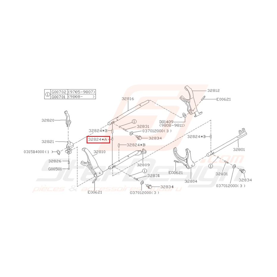 Goupille Origine Subaru Impreza GT 1993-2000