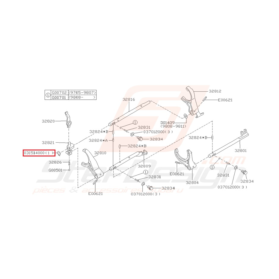 Circlips Origine Subaru Impreza GT 1993-2000