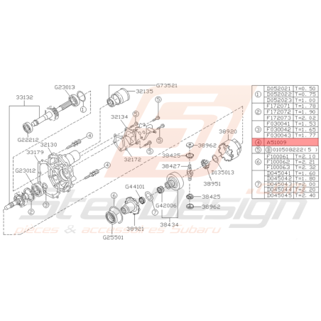 Vis et Rondelle Origine Subaru Impreza GT 1998 WRX 01-05