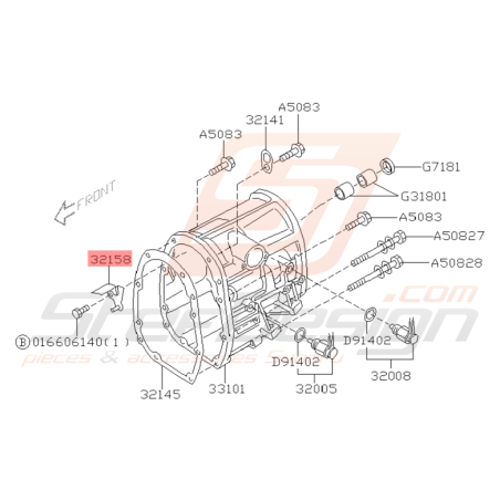 Guide Carter d'Huile Origine Subaru GT 1999 - 2000