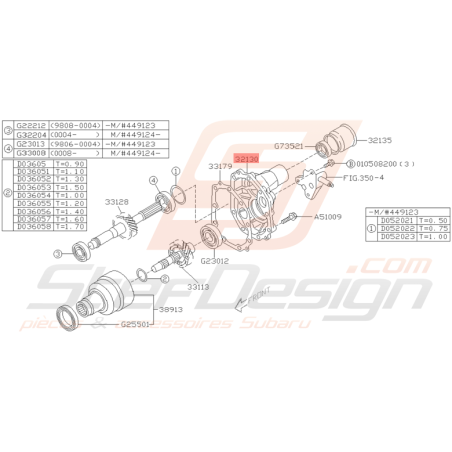 Couvercle de Boite de Transfert Origine Subaru GT 04/2000 - 11/2000