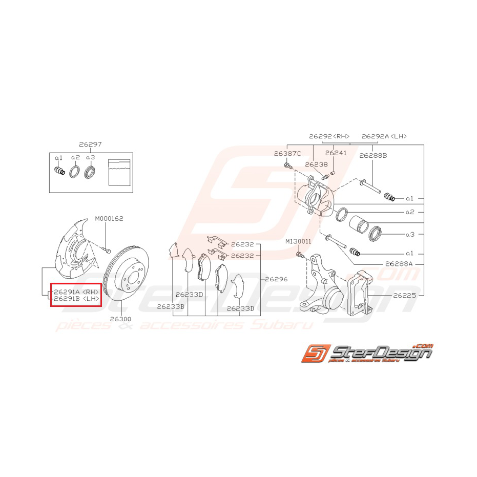 Flasque disque avant subaru GT 97-98