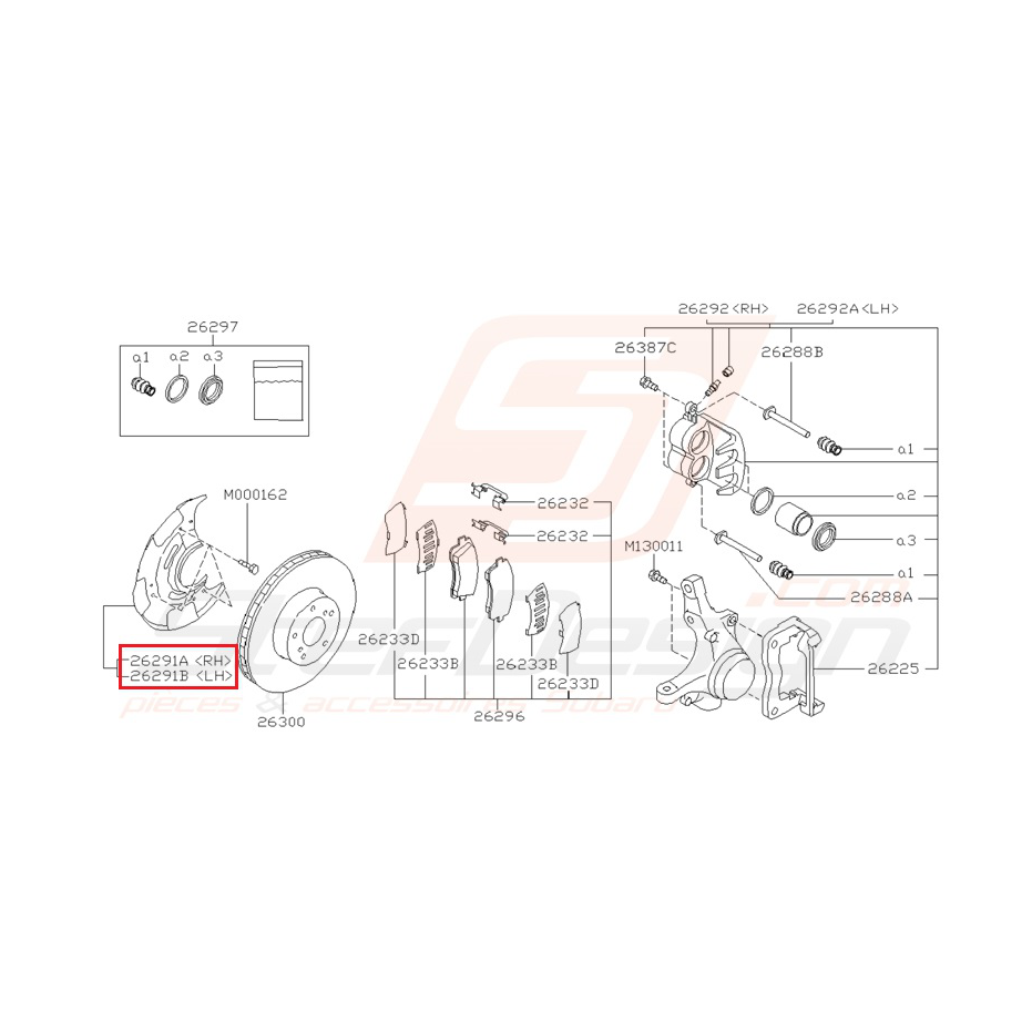 Flasque disque avant subaru GT 97-98