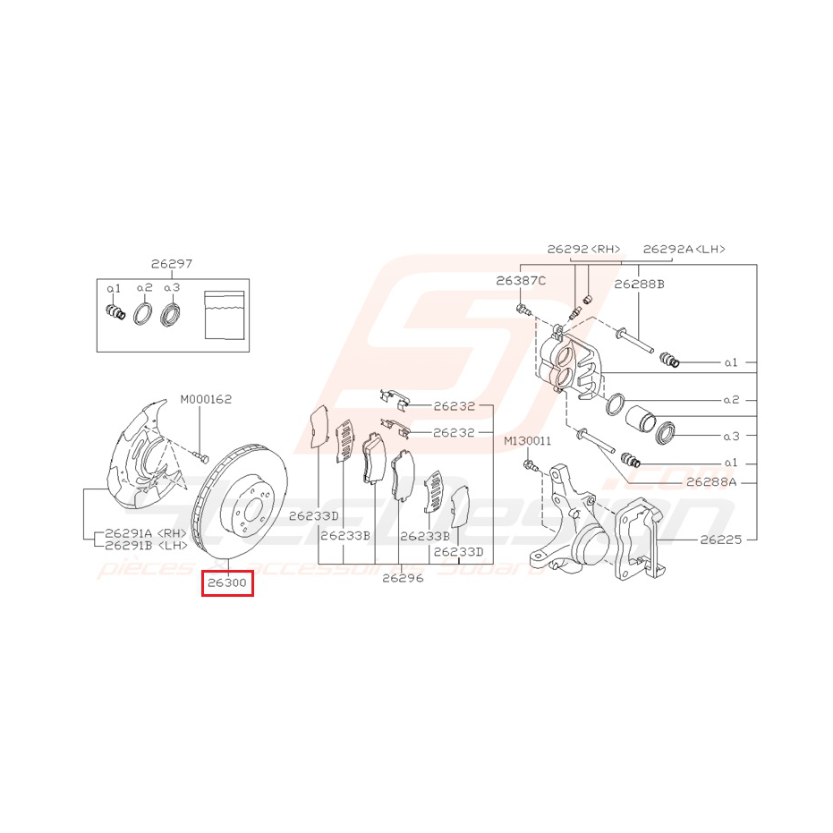 Disque de frein avant SUBARU LEGACY 2000 Disque de frein avant SUBARU LEGACY 2000