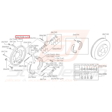 Flasque disque arrière (ABS) subaru GT 93-00 /P1 Flasque disque arrière (ABS) subaru GT 93-00 /P1