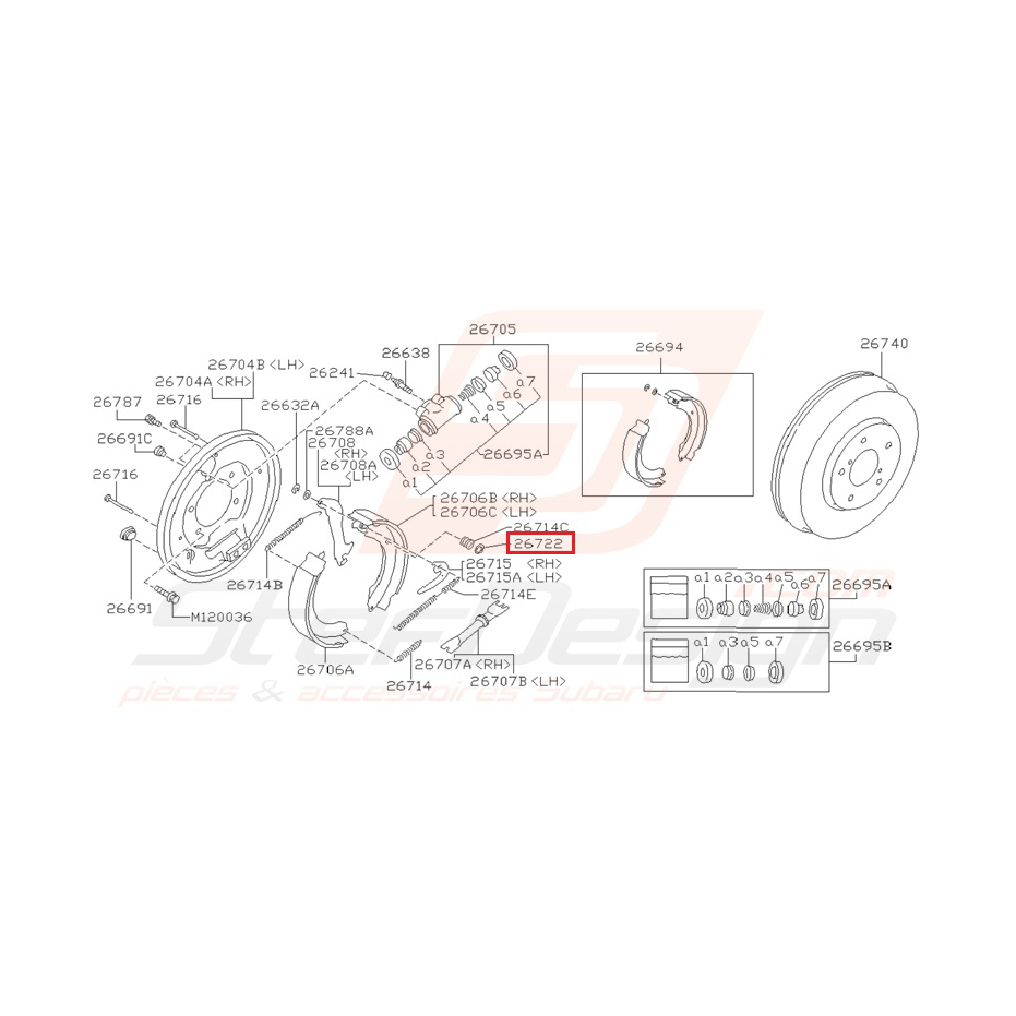 Coupelle de maintient des mâchoires GT 97-00 WRX/STI 03-14