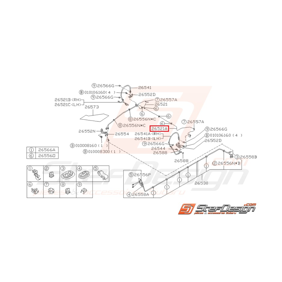 Conduite de frein Origine Subaru pour Impreza GT 1993-2000