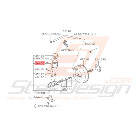 Témoin de Niveau de Maitre Cylindre Origine Subaru GT 1997 - 2000