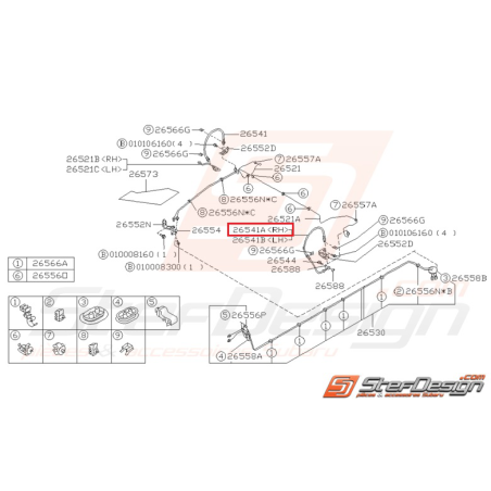 Durite de frein Origine Subaru pour Impreza GT 1993-2000