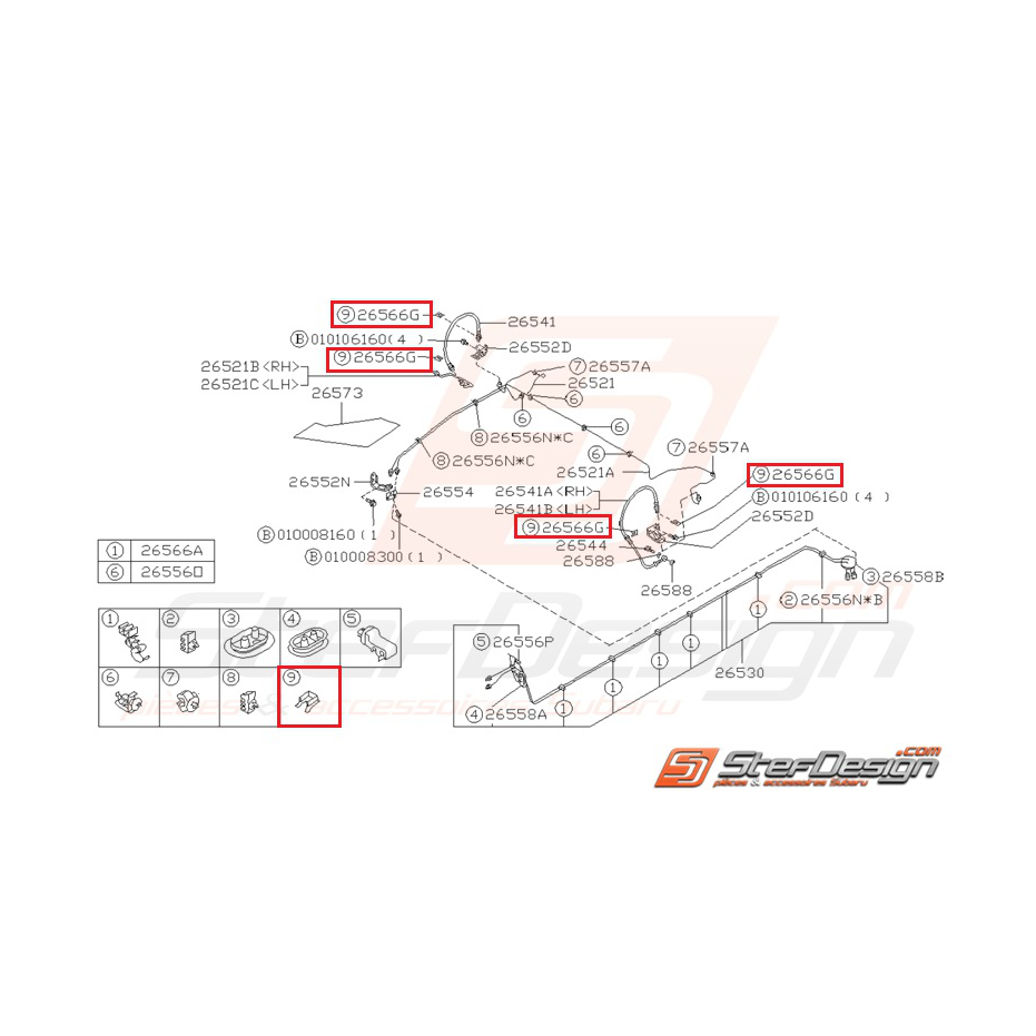 Agrafe durite de frein arrière GT 94-00 WRX/STI 01-14  Agrafe durite de frein arrière GT 94-00 WRX/STI 01-14