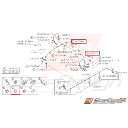 Attache conduite de frein GT 1998