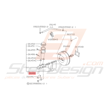 Maitre Cylindre Origine Subaru Imprreza GT 1998 avec ABS