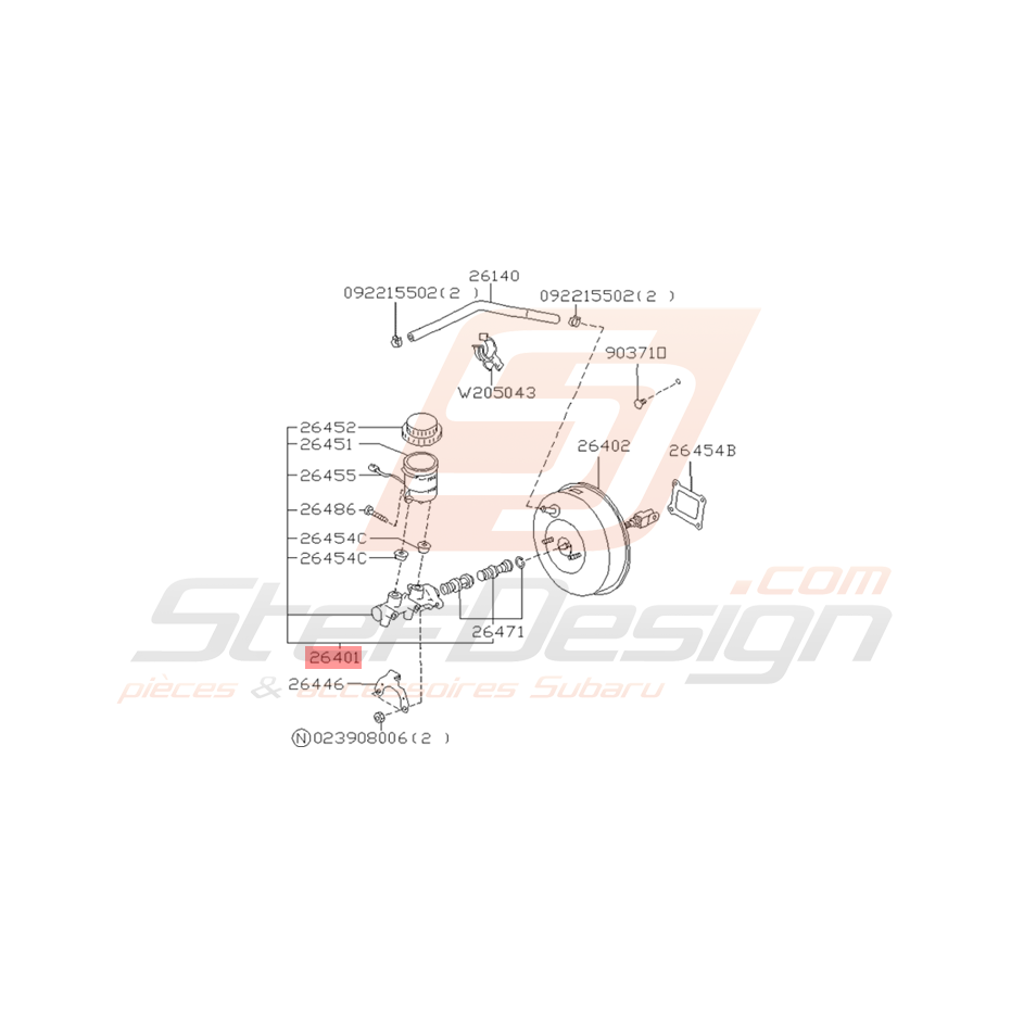Maitre Cylindre Origine Subaru Imprreza GT 1998 avec ABS Maitre Cylindre Origine Subaru Imprreza GT 1998 avec ABS