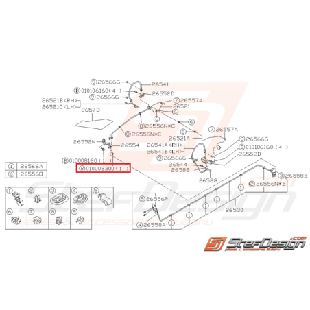 Vis échangeur impreza GT 1999-2000