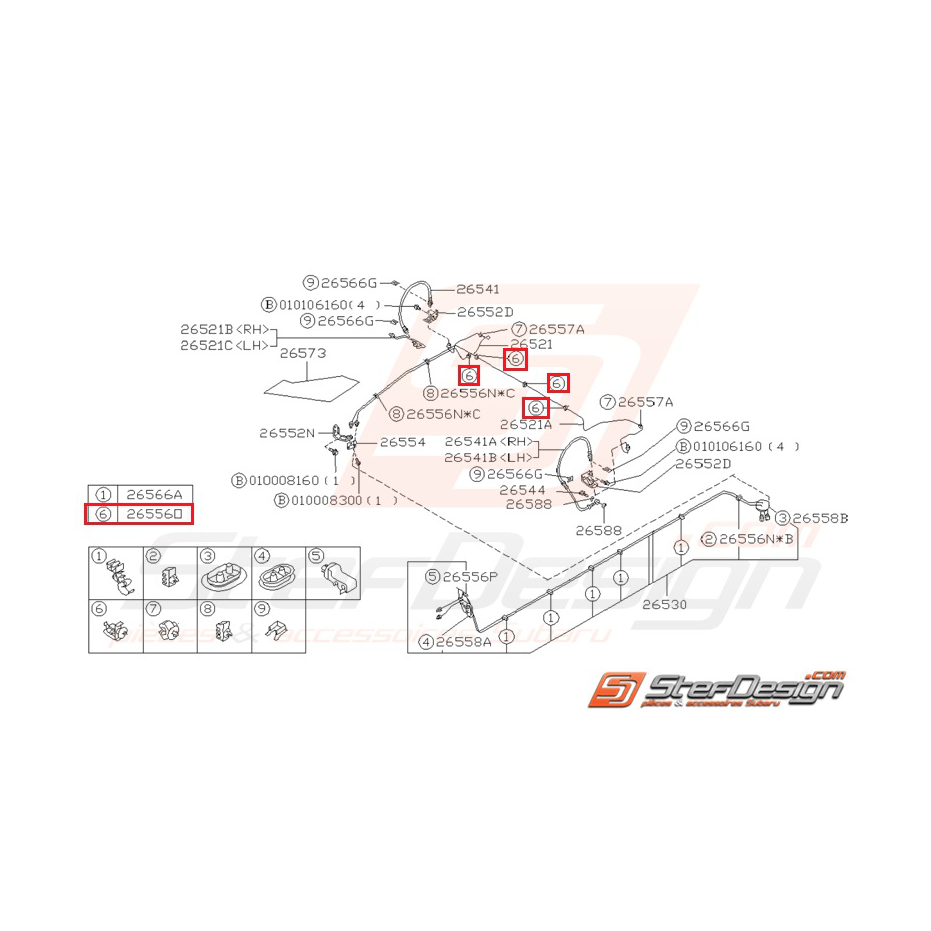 Clips de durite de frein GT 1998 Clips de durite de frein GT 1998
