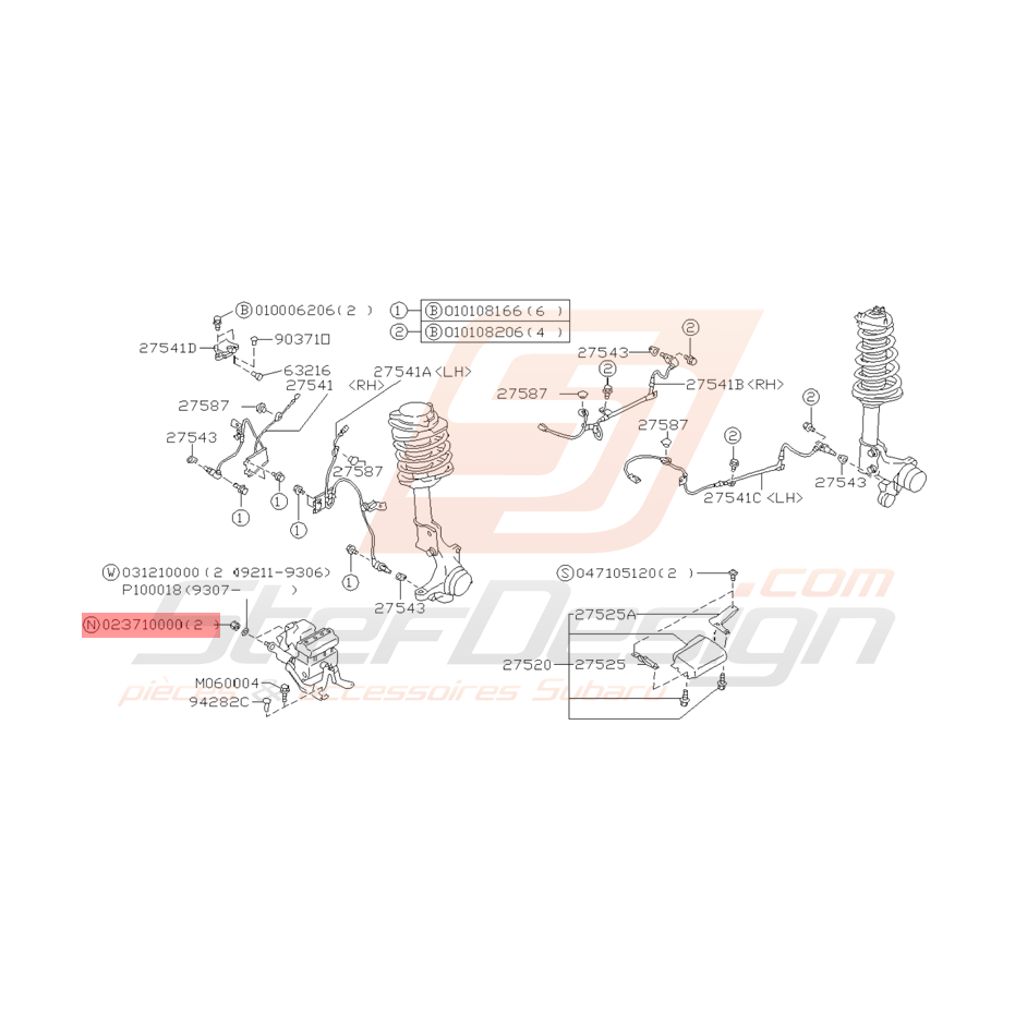 Ecrou Origine Subaru GT Ecrou Origine Subaru GT