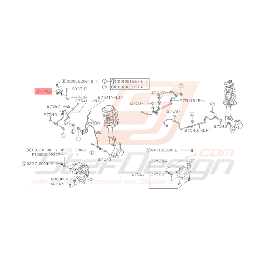 Capteur ABS Gauche Origine Subaru GT 1997 - 2000 Capteur ABS Gauche Origine Subaru GT 1997 - 2000