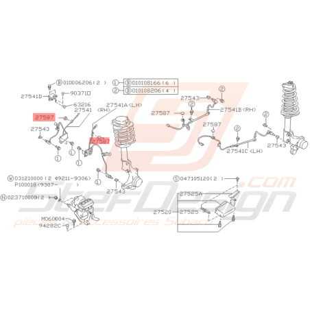 Passe Cable Système ABS Origine Subaru Impreza GT 1993 - 2000