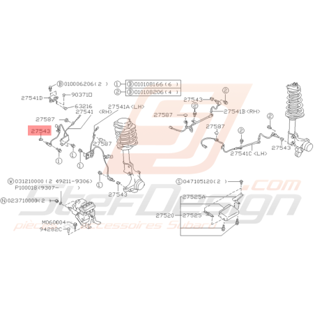 Entretoise ABS Origine Subaru GT 1993 - 1999