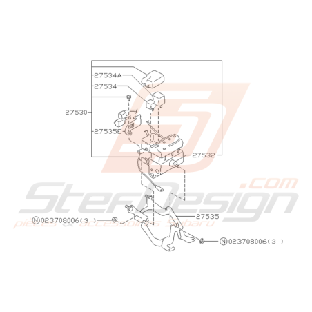 Schéma Système Hydraulique ABS Origine Subaru GT 1993 - 1996