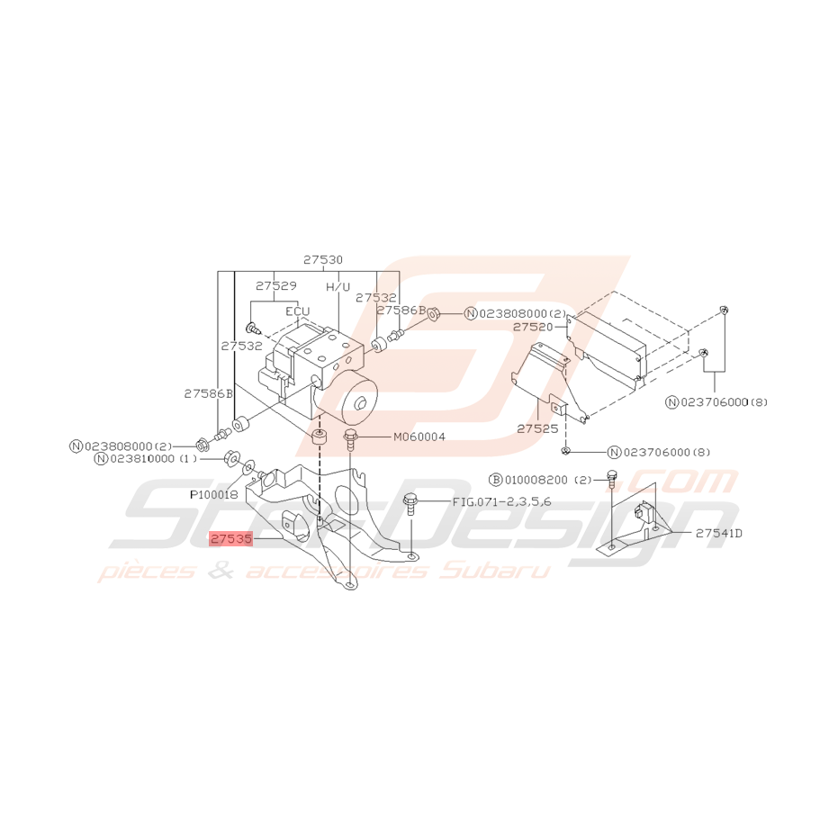 Support ABS Origine Subaru Impreza GT 1998 - 2000 Support ABS Origine Subaru Impreza GT 1998 - 2000