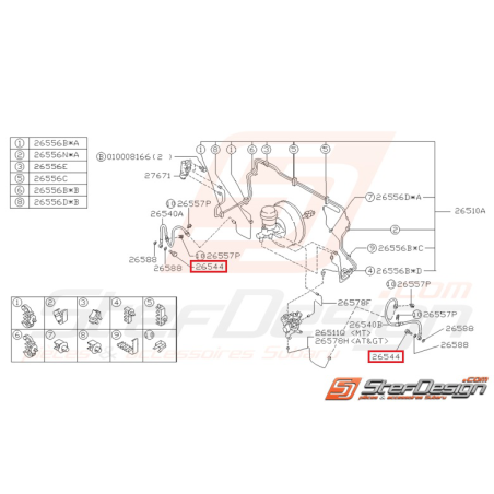 Vis banjo d'étrier GT 99-00 WRX/STI 01-07